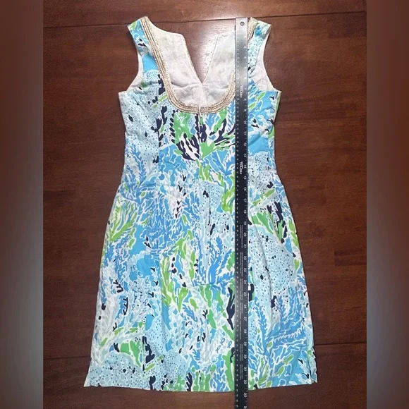 Lilly Pulitzer Janice Shift Spa Blue Lets Cha Cha Dress - Picture 7 of 7